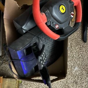 Ferrari Red and Black Gaming Steering Wheel (SOLD)